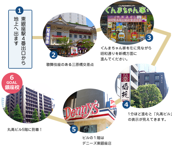 銀座キレイが丘 会議室への駅からの行き方